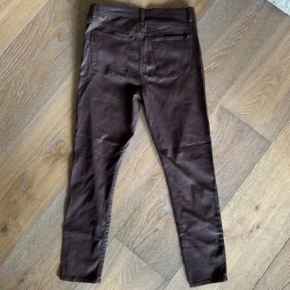JOE’S JEANS Charlie Ankle Coated Skinny Jeans in Dark Coco Bean - Picture 3 of 10